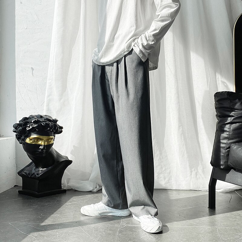 M -5xl lange bukser brede ben formelle jakkesæt bukser mandlige formelle bukser polyester bomuld plus size herre jakkesæt bukser xxxxxl