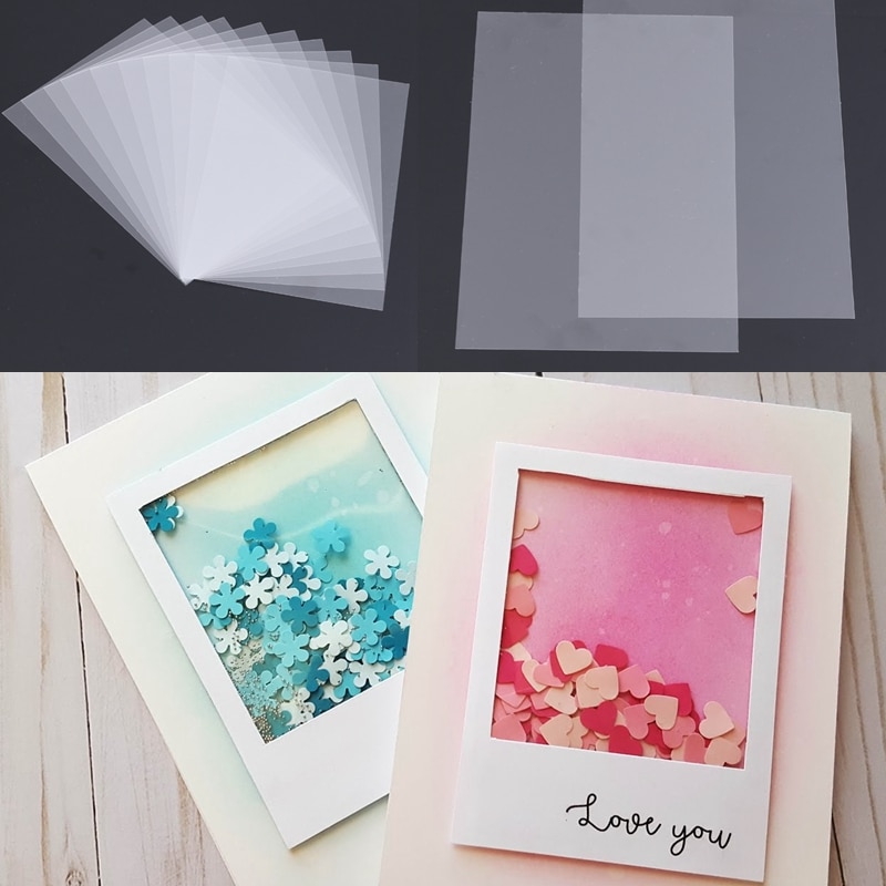 50 kpl/erä pvc-muovilevy itse tekemiseen scrapbookingin käsintehdyt shaker-kortit albumi valokuvakehys koriste askartelu