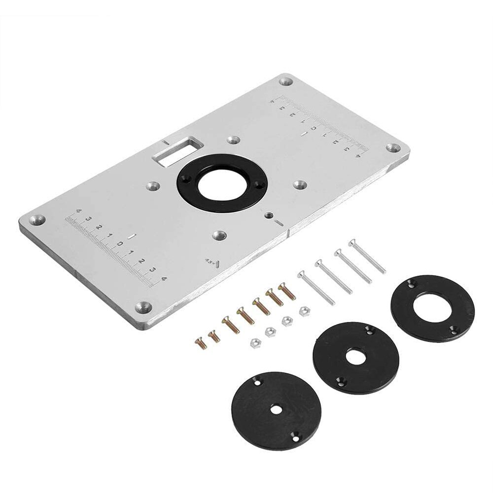 Aluminium fräs universalbord för träbearbetningsbänkar trä trimmerplatta 235 x 120 x 8mm rings trimmerplatta insättningsplatta