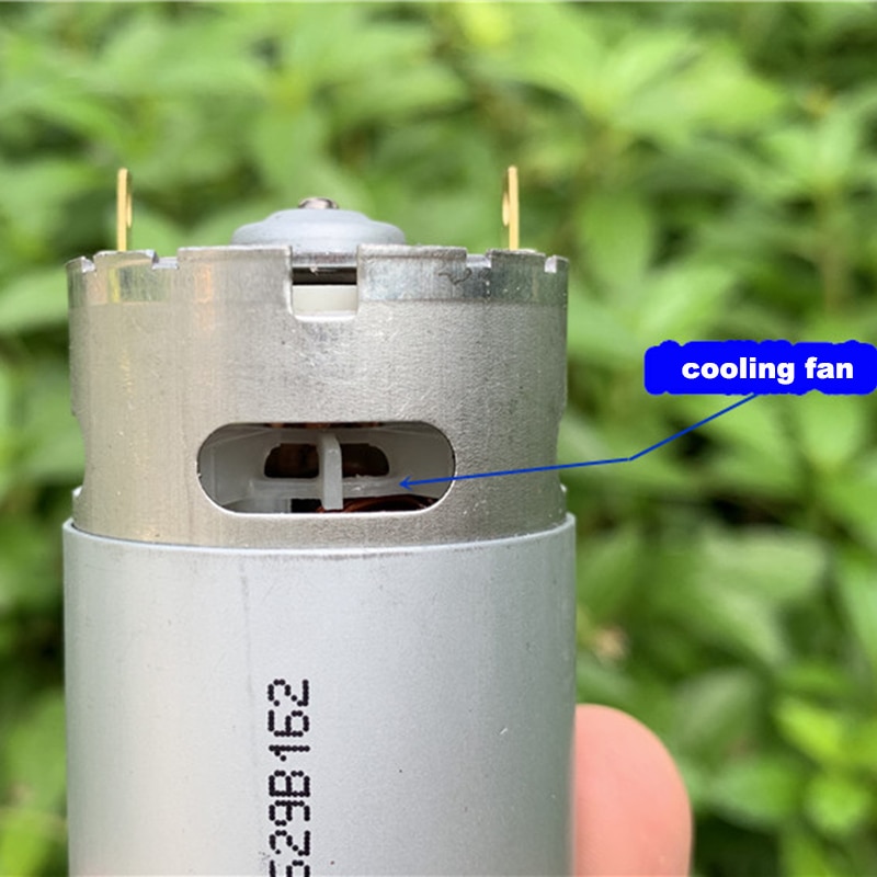 RS-550 DC 6V-12V 29500RPM High Speed Power Mini 550 Motor Carbon Brush with Cooling Fan D shaft for Electric Drill Garden Tool