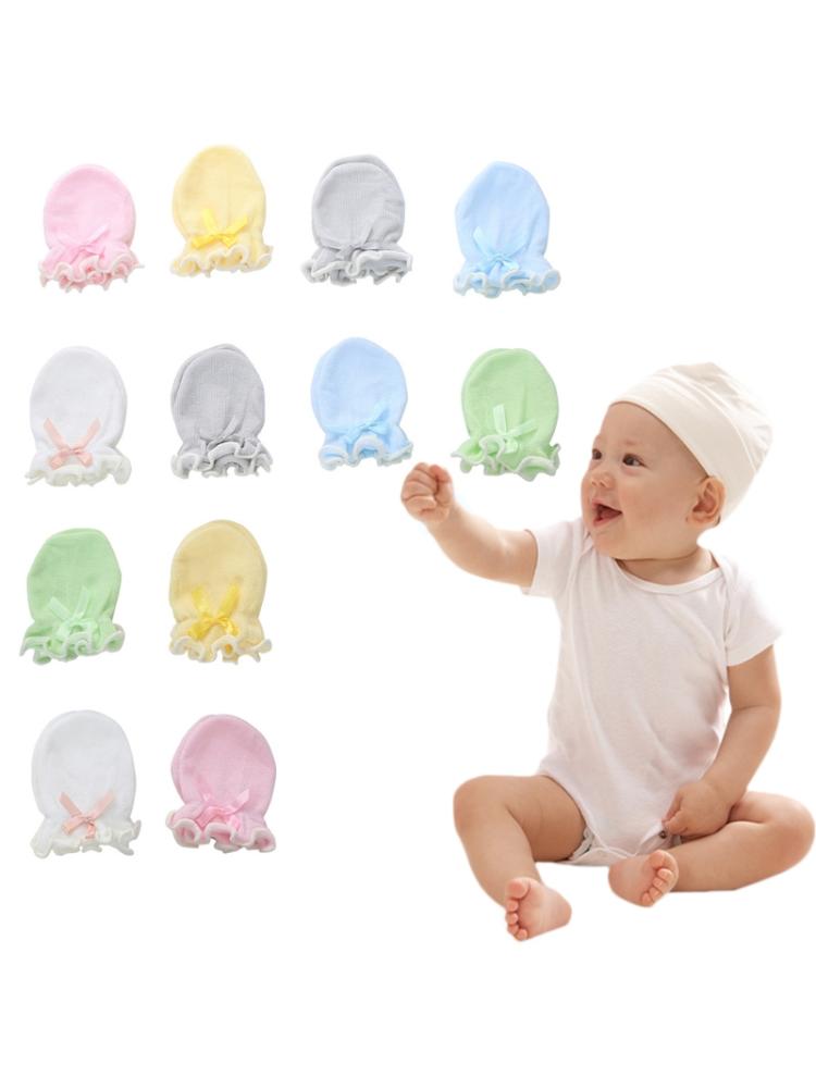 2 Paare Baby Anti Kratzen Weiche Handschuhe Neugeborenen Schutz Gesicht kratzen Fäustlinge