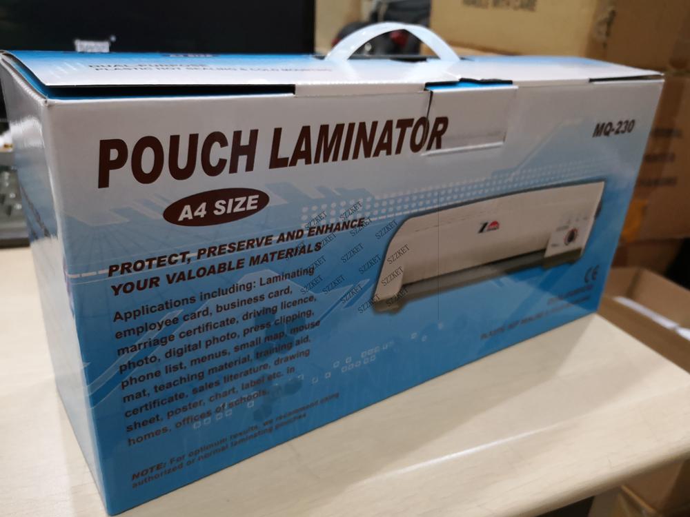 A4 laminating machine Adjustable temperature laminator file photo home A4 film machine English Cold thermoplastic MQ230 MQ-230