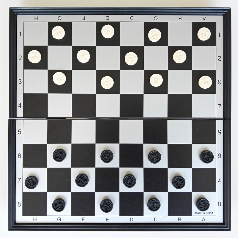 Jeu de dames magnétiques 3 en 1 pliable et portable,jouets de société, échecs internationaux,
