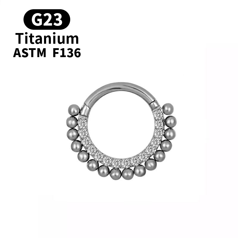 G23 titanio Color oro anillos de nariz aro nariz Piercing tabique Clicker 16G cartílago del trago hélice Piercing joyería pendientes de oreja