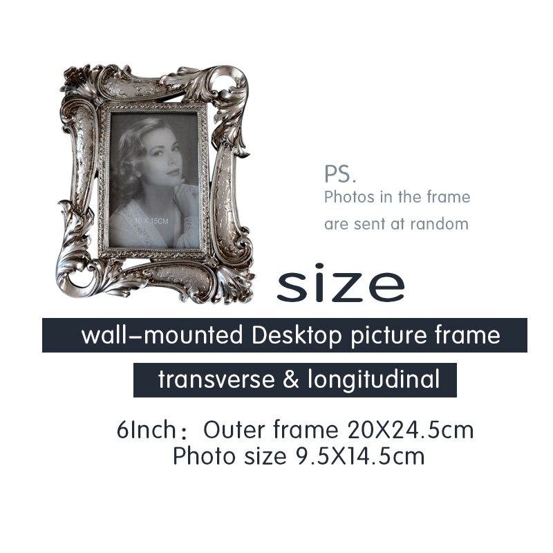 6 inch europese luxe fotolijst, bruiloftsfoto's, verticaal en horizontaal, set voor tweeërlei gebruik, retro wandlijst