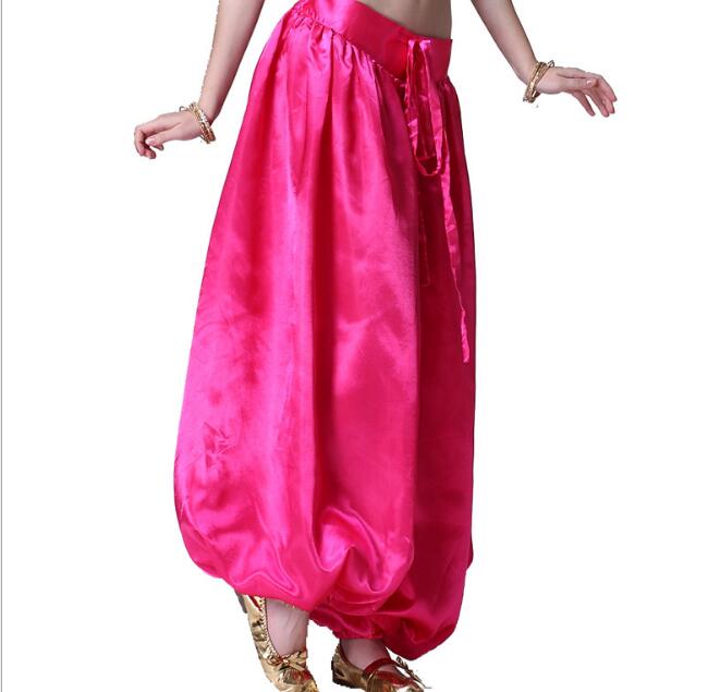 Pantalones bombachos de estilo Tribal para danza del vientre, pantalón indio de danza del vientre, pantalones bombachos egipcios para Navidad, Color sólido,: RHODO