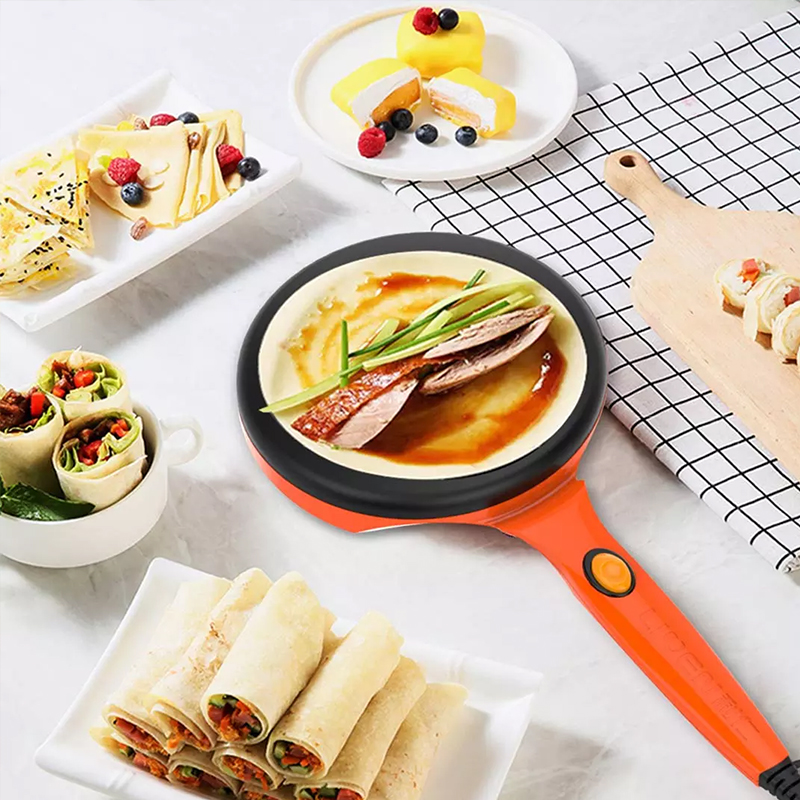 Ménage antiadhésif crêpière casserole électrique crêpe gâteau Machine à frire plaque chauffante Portable cuisine outils de cuisson
