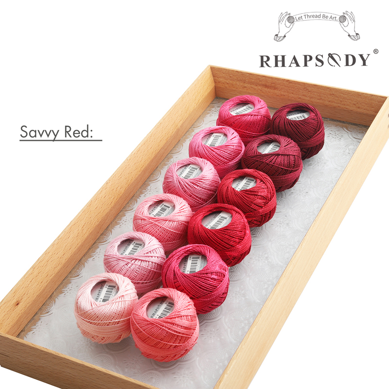 Rhapsody Premium Größe 8 Perle Baumwolle Stickerei Gewinde 12 Bals Für Kreuz Stich DIY Häkeln Versengt Mercerisierter Ägyptischer Baumwolle