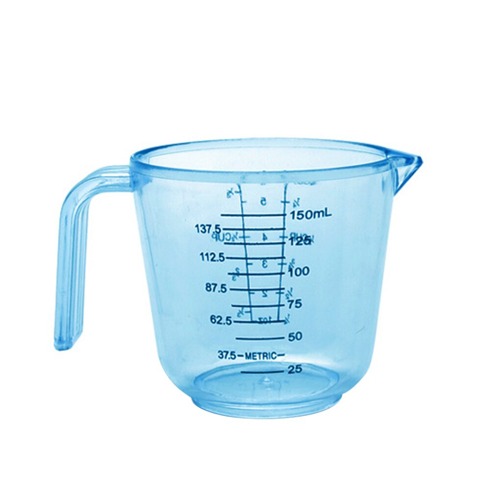 Märkesplastmätningskoppar måttkoppar för flera mått bakning matlagningsverktyg flytande måttkanna behållare mätkoppar: Nr .2 / 150ml transparent