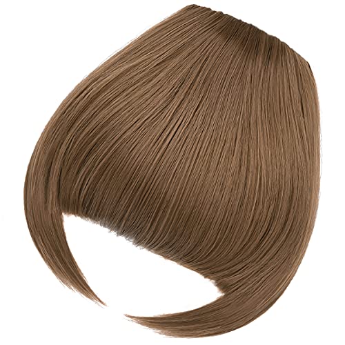 Extensions capillaires synthétiques à frange pour femmes, postiche à frange plate avec frange frontale: 10