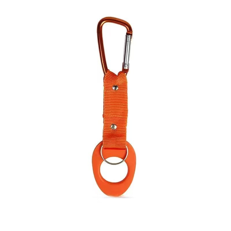 Bärbart verktyg, vattenflaskspänne för utomhusbruk, spänne för dryckesflaskor, mineralvattenflaska, snabbhängande spänne, karbinhake: Orange