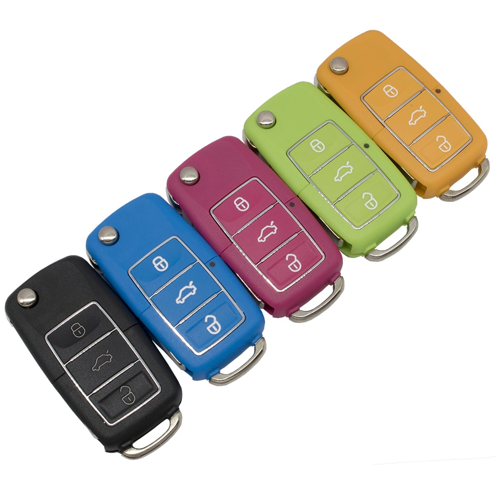 WhatsKey Auto afstandsbediening Sleutels Shell Voor Volkswagen Skoda Seat Golf Jetta Beetle Polo Bora Passat Voor VW 3 Button Vervanging flip Sleutel