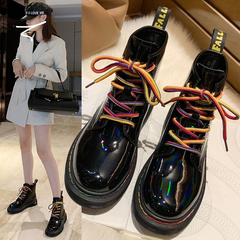 Bottines à semelle épaisse pour femme, chaussures d'hiver chaudes, décontractées, à la , pour le bureau