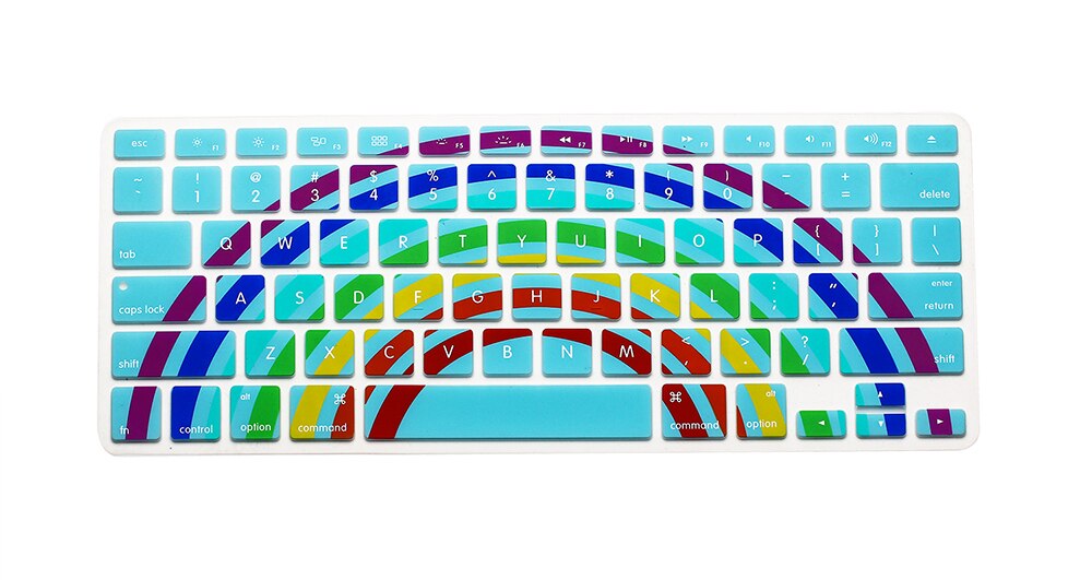 10 Colors Candy Gradation Colors Silicone Keyboard Cover Sticker for MacBook Air Pro Retina 13 15 17 Protector Sticker Film