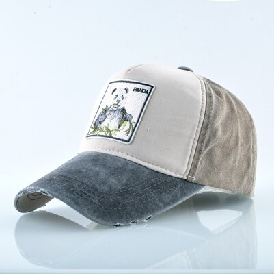 Unisex Baseball Cap Männer Frauen Tiere Stickerei Snapback Hut Frühling Sommer Baumwolle Gewaschen Denim Hip Hop Knochen Casquette: Wein Rot