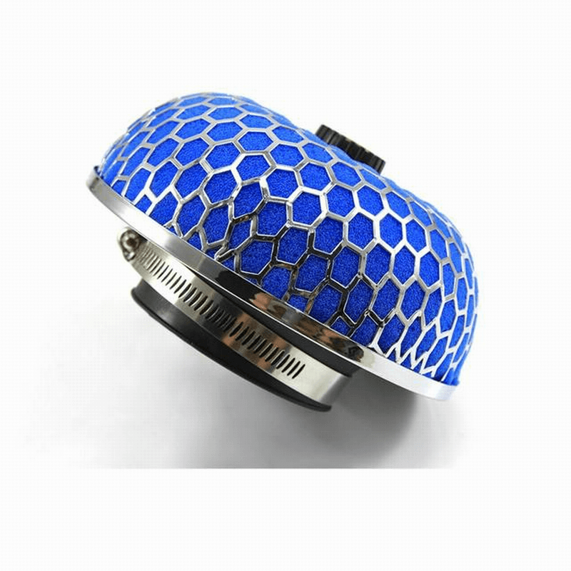 Universal 76mm Air Filter Mushroom Head Washable Cleaner High Flow Air Purifier Car Cold Air Intake Auto Parts: Blue