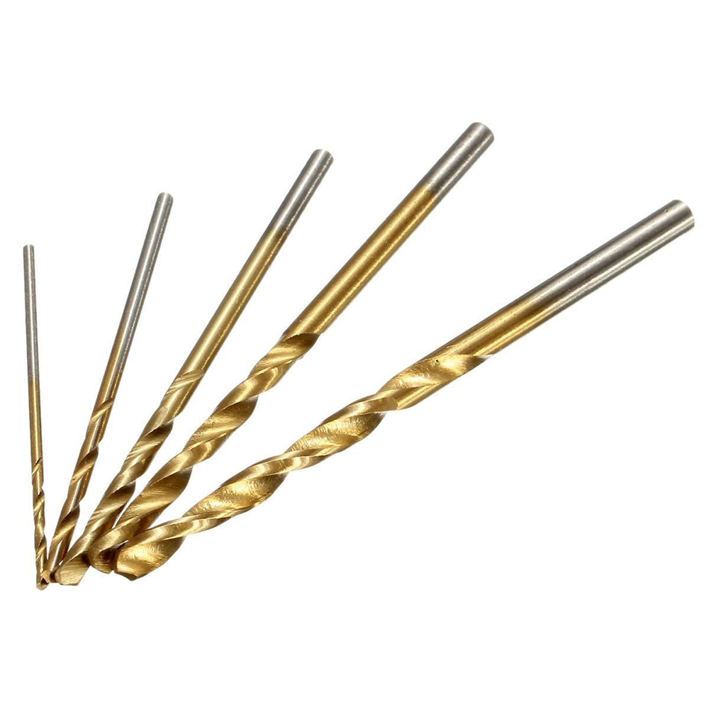 50 Stuks High Speed Steel Twist Boor 1.0/1.5/2.0/2.5/3.0 Mm Titanium Coated Hss boor Houtbewerking Handgereedschap Boor Set