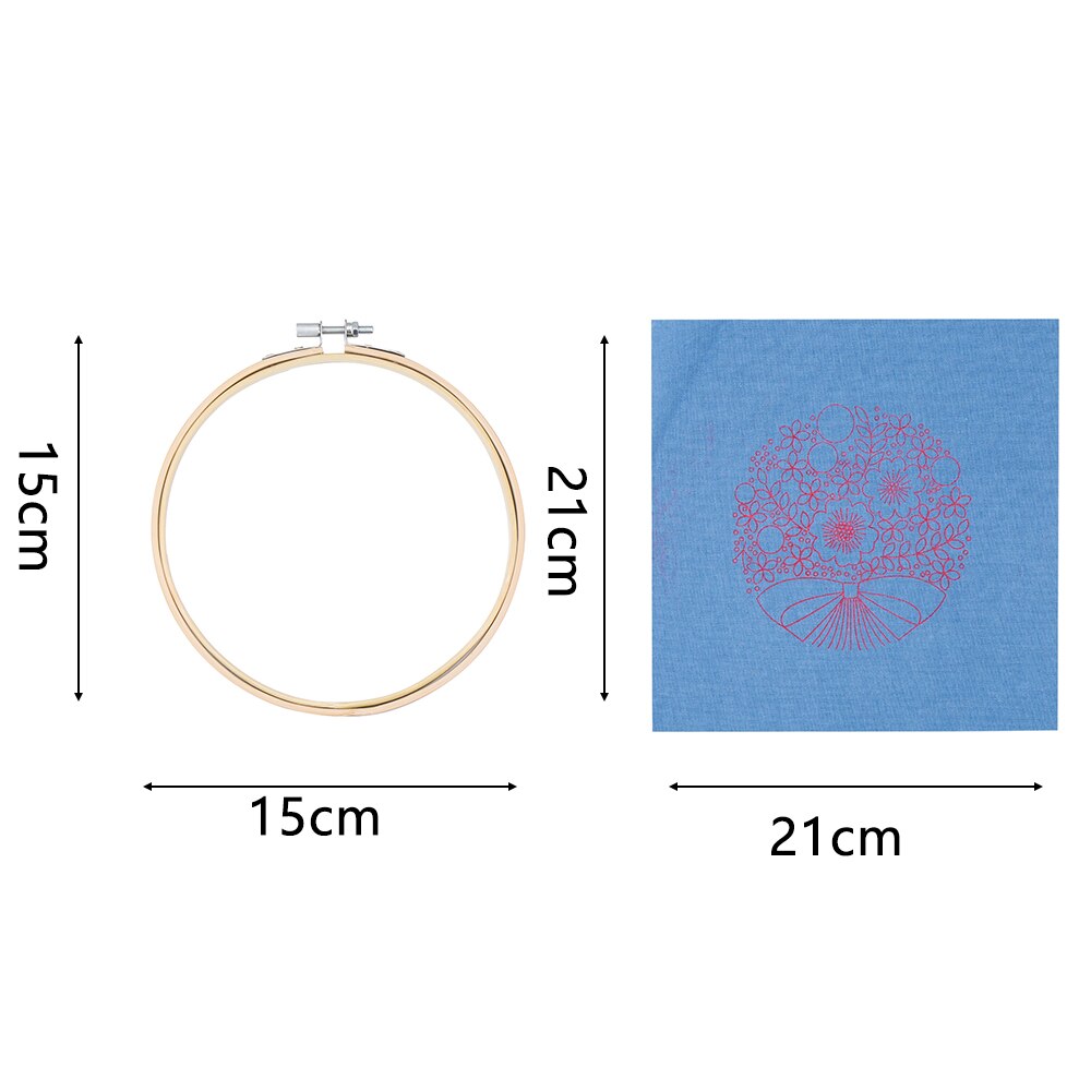 Starter Kit Stamped Threads Tools Embroidery KIt DIY Flowers Plants Sewing Craft Needlework Handwork Ribbon Painting Home Decor