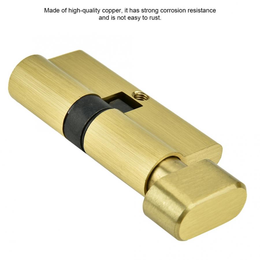 Cilindro de la cerradura de puerta del dormitorio del cilindro de la cerradura de 65mm de cobre con el cilindro de la cerradura de la puerta de las llaves