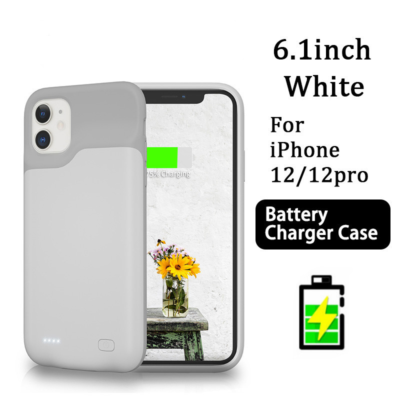 Custodia potenza Banca per iPhone 13 12 pro Max 12 mini 11 pro Max XR XS Max coperchio per caricabatterie ultra sottile per iphone 6 7 8 più SE2: bianca for 1212pro
