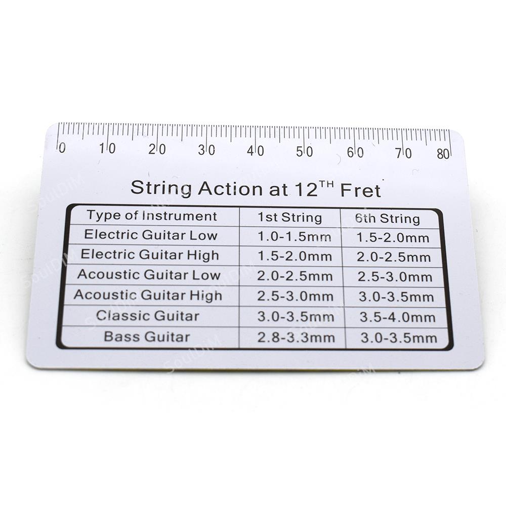 1pc Guitar String Action Gauge String Pitch Ruler Measuring Tool for Bass Classical Electric Acoustic Guitar Tools Parts Rulers