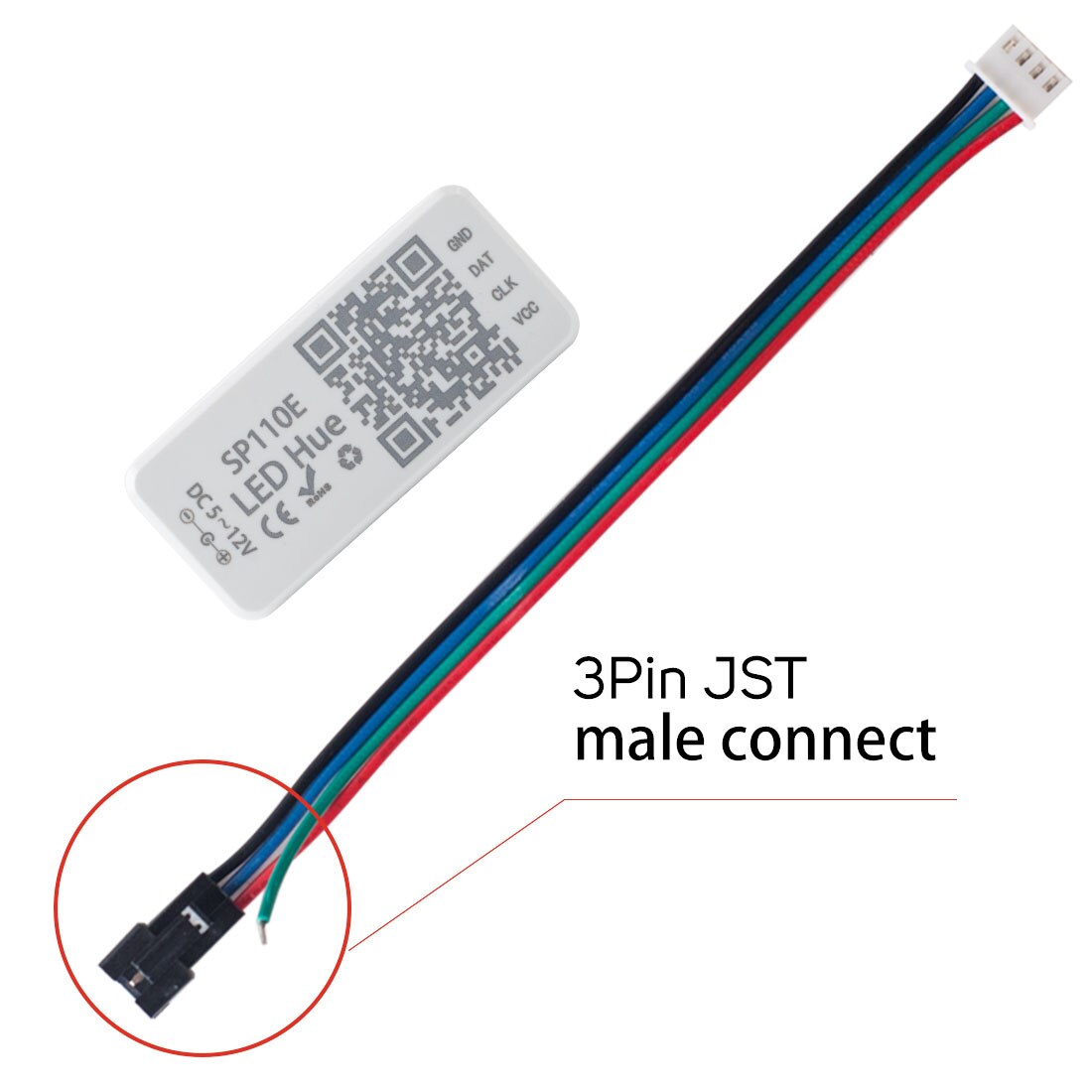 SP110E Bluetooth Controller DC5-12V Voor WS2812B SK6812 Rgb/Rgbw Magic Lights Led Pixel Strip Smart Telefoon App Controle Ios/Android