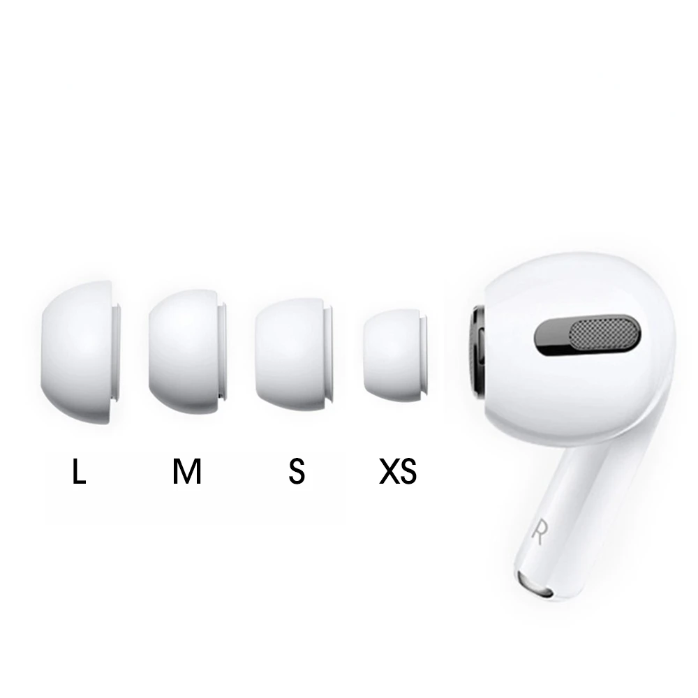 Para Apple AirPods Pro 1/2 generación auriculares de silicona suave tapones para los oídos reemplazo para Air Pods Pro accesorios para auriculares tapones para los oídos: S / Olive