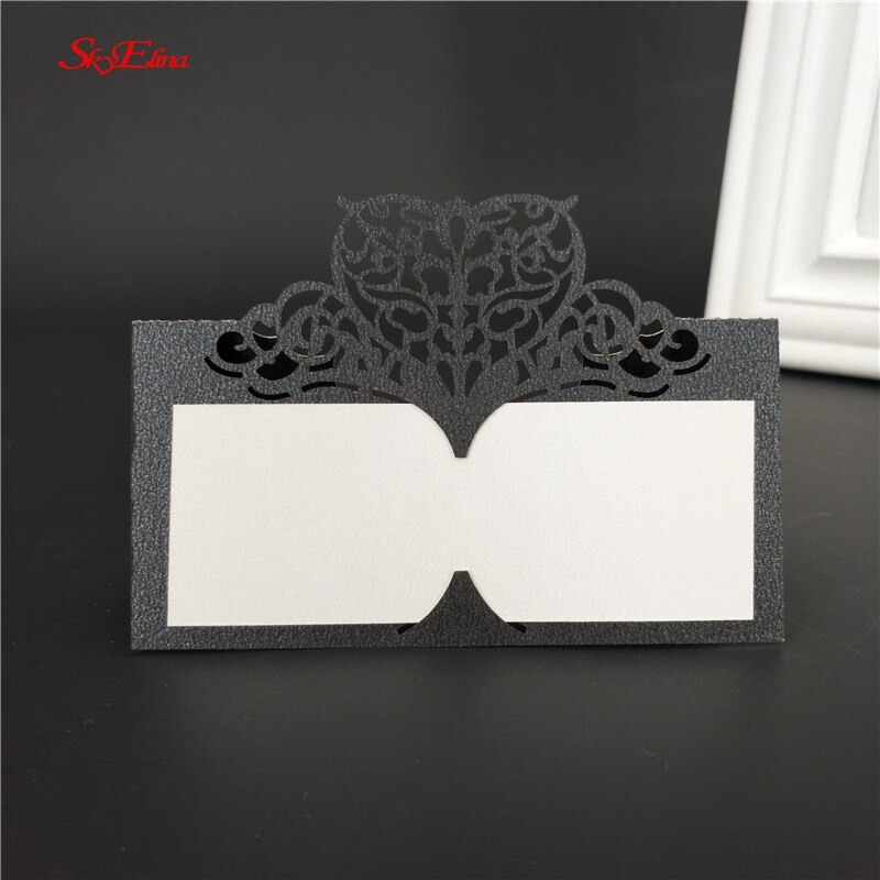 50pcs Party Table Name Guest Place Cards Favor Decoration Wedding Card birthday party Supplies Seating Decoration 5zSH871-50: black