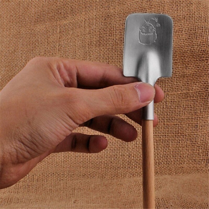 Plata de acero inoxidable vajilla cuchillería Set Shovel postre sandía cuchara pareja creativa de San Valentín Set cuchara