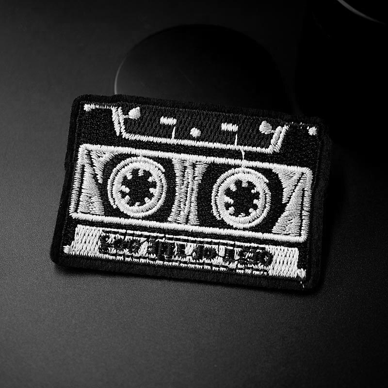 Cassette (Size: 5.0X7.2 cm) DIY Doek Badges Patch Geborduurde Applique Naaien Kleding Stickers Kleding Accessoires