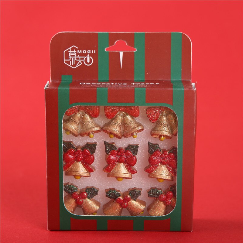 9Pcs Kerst Decoratie Pins, Klokken, Handschoenen, Modellering, Creatieve Pins, Kinderen Briefpapier , Decoraties