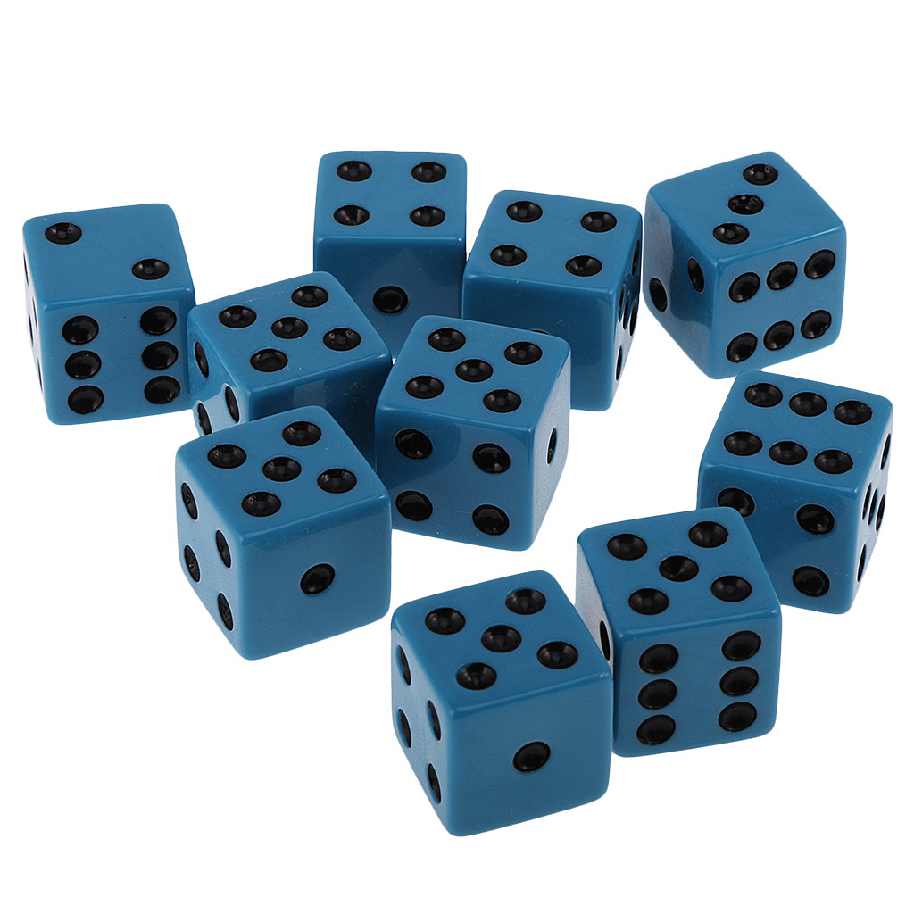 10 pz/pacco nuova resina dadi rosso 16mm punto nero angoli quadrati cubi di alta qualità Boutique gioco dadi
