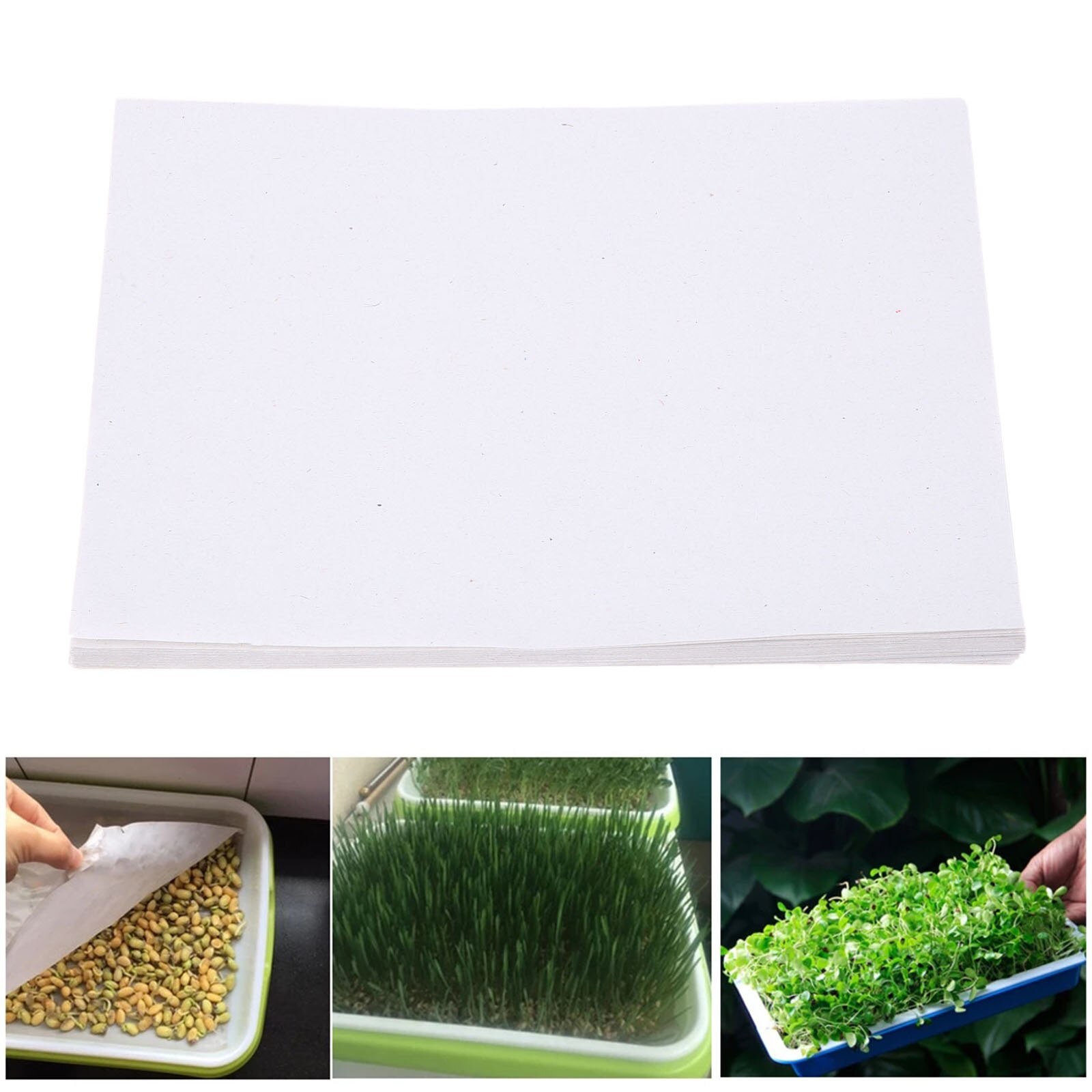 100Pcs Soilless Cultivation Nursery Paper Sprouts Plate Seedling Tray Germination Nursery Moisturizing Paper Vegetable Plantings