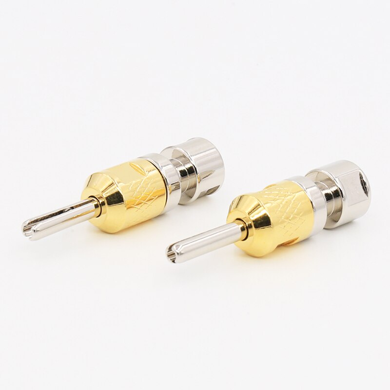 4ps Cardas CAB single Banana plug ,Rhodium plate 4mm cable terminate hole