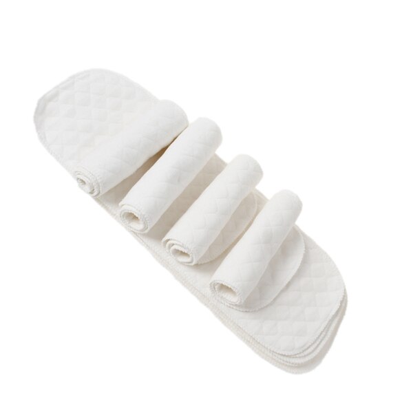 10 st / lot baby tvättbar återanvändbar 3 lager baby tyg blöja insats superabsorberande mikrofiber blöja liners