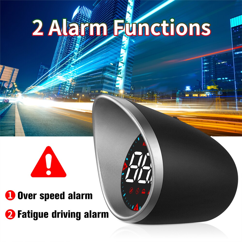 Car GPS HUD Driven Distance Speedometer Speeding Alarm Head Up Display Smart Gadgets Inteligentes Auto Electronics Accessories