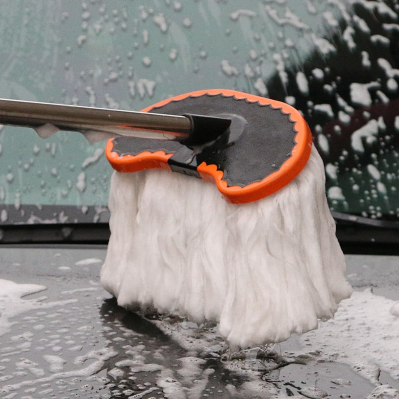 Justerbar bilvask børste aftørring moppe bil rengøringsværktøj leverer klude børster biler vasker børster bil rengøringsprodukter: Moppehoved
