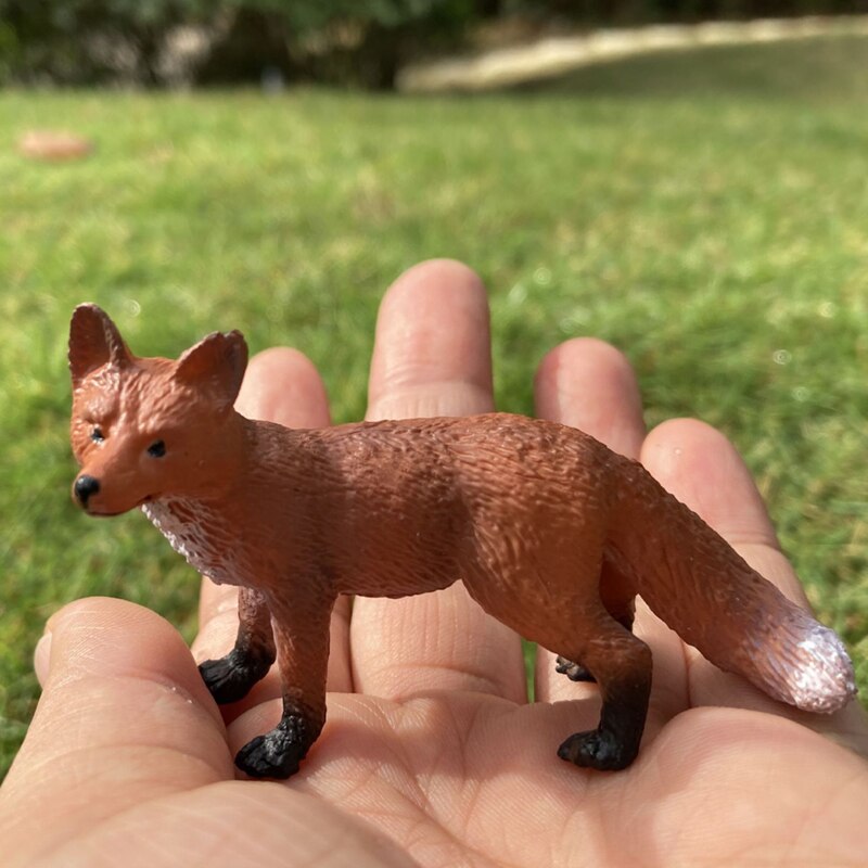 Simulatie Wilde Dieren Zoo Action Figure Vulpes Fox Cub Model Eekhoorn Actiefiguren Vroege Educatief Speelgoed Voor Kinderen