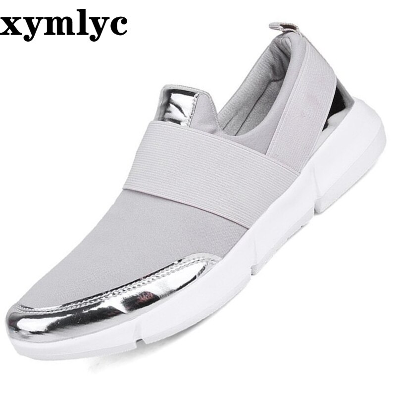 Breathable Women Summer Shoes Slip On Lady Casual Sneakers Ultralight Flats Loafers Shoes Zapatos Mujer Plus Size 35-42