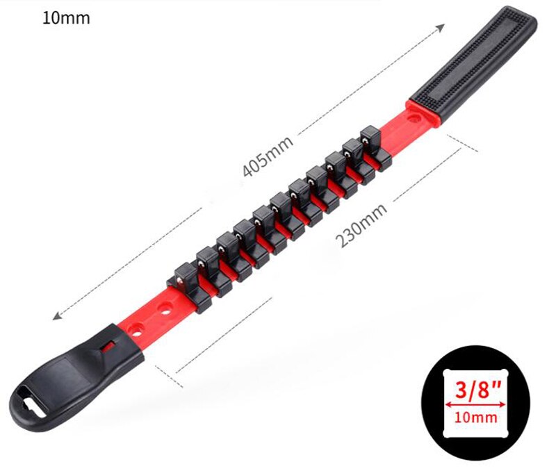 Steckschlüssel Lagerung Gestell eisen Schiene Gestell Halfter Stock Werkzeug Organizer Schiebe 1/4 &quot;3/8&quot; 1/2 &quot;Industrielle Abschluss werkzeug Halfter: 1PC 10mm Streifen