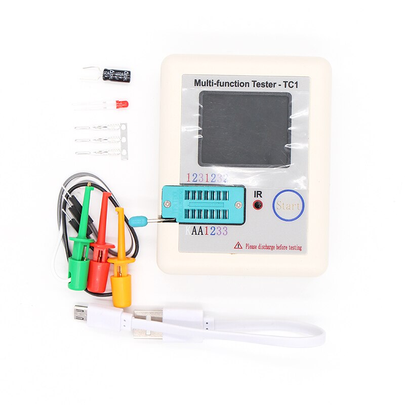 LCR-TC1 Transistor Tester TFT Diode Triode Capacitance Meter ESR NPN PNP MOSFET