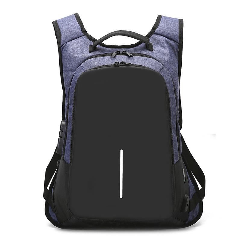 Mode Rugzak Waterdichte Laptop Mannen Rugzak Antidiefstal Schooltas Voor Tiener Jongens Bagpack Mannelijke School Rugzak: Blue backpack