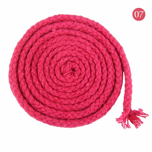 Corde torsadée écologique en coton, fil haute ténacité, pour bricolage, textile, artisanat , décoration de la maison, 4 5mm: Rose rouge 4 mètres
