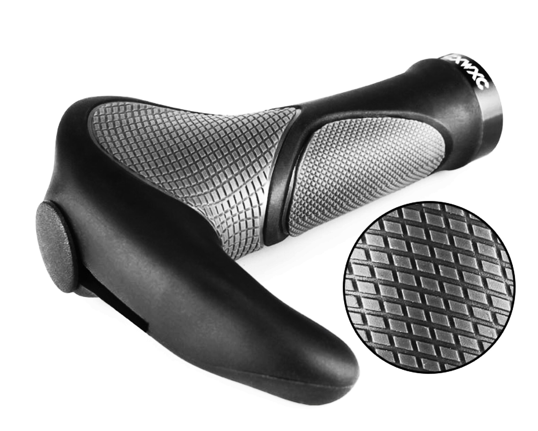 CXWXC Comfy Mountain Bike Handlebar Grips Two Designs Ergonomics Rubber Integrated Bike Handlebar Casing Sheath Shock Absorption