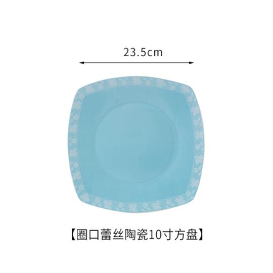 Blau spitze bogen-knoten Rosette Knochen China flache platte tiefe schüssel platte Weiß porzellan Hochzeit Geburtstag Präsentieren: 23.51