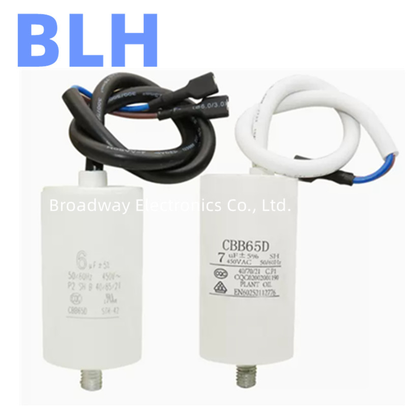 Cbb 65 køleskab/fryser kompressor opstart og drift kapacitans 450v 450 vac 2uf 2.5uf 3uf 3.5uf 4uf 5uf 6uf 7uf 8uf 12uf