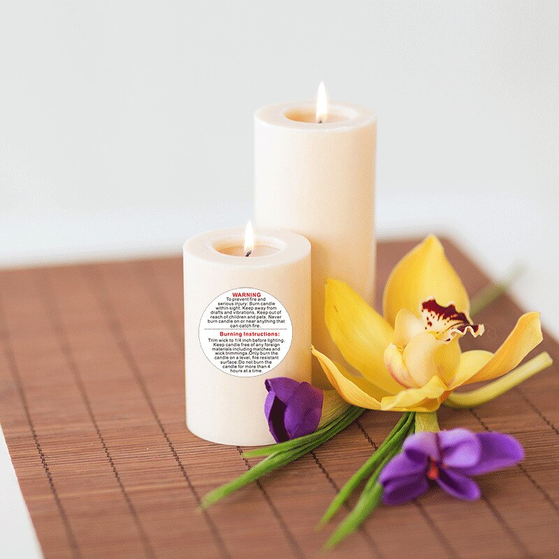 500pcs/roll Candle Warning Label Candle Jar Container Stickers Candle Making Candle Container Craft Sticker Label