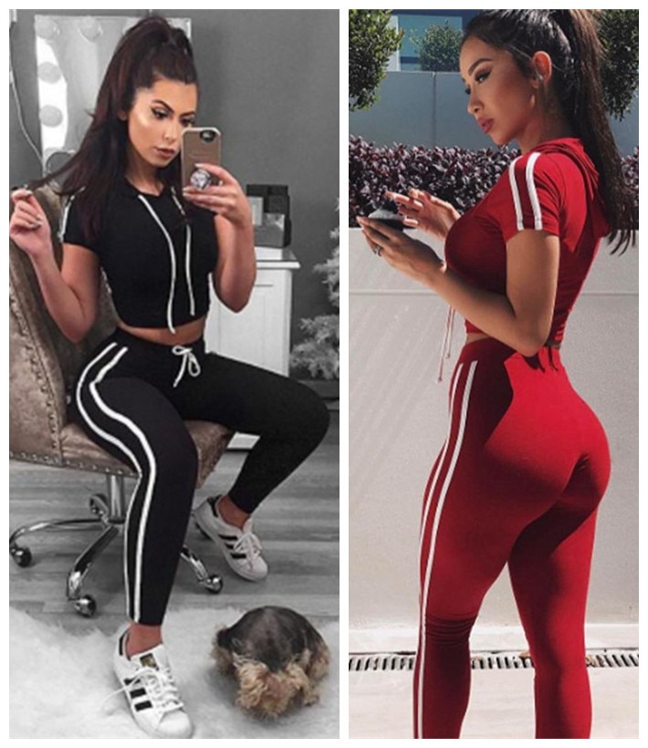 Sprit Suit Set Women Tracksuit Two-piece Style Outfit Sweatshirt Sport Wear