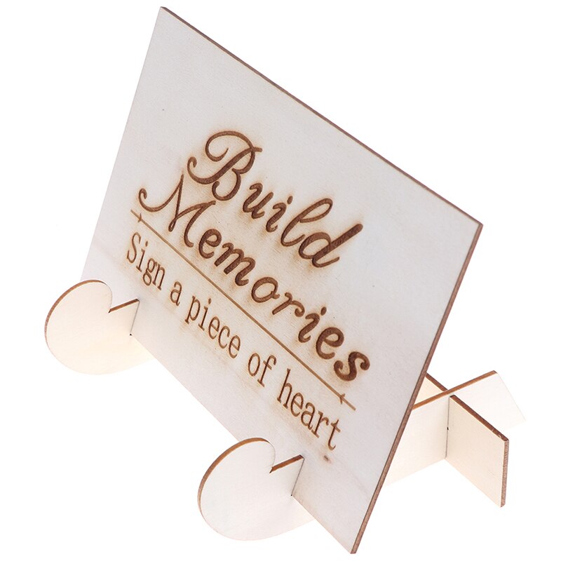 1 Juego de árbol de deseos de madera libro de invitados de boda árbol corazones colgante decoración para de boda