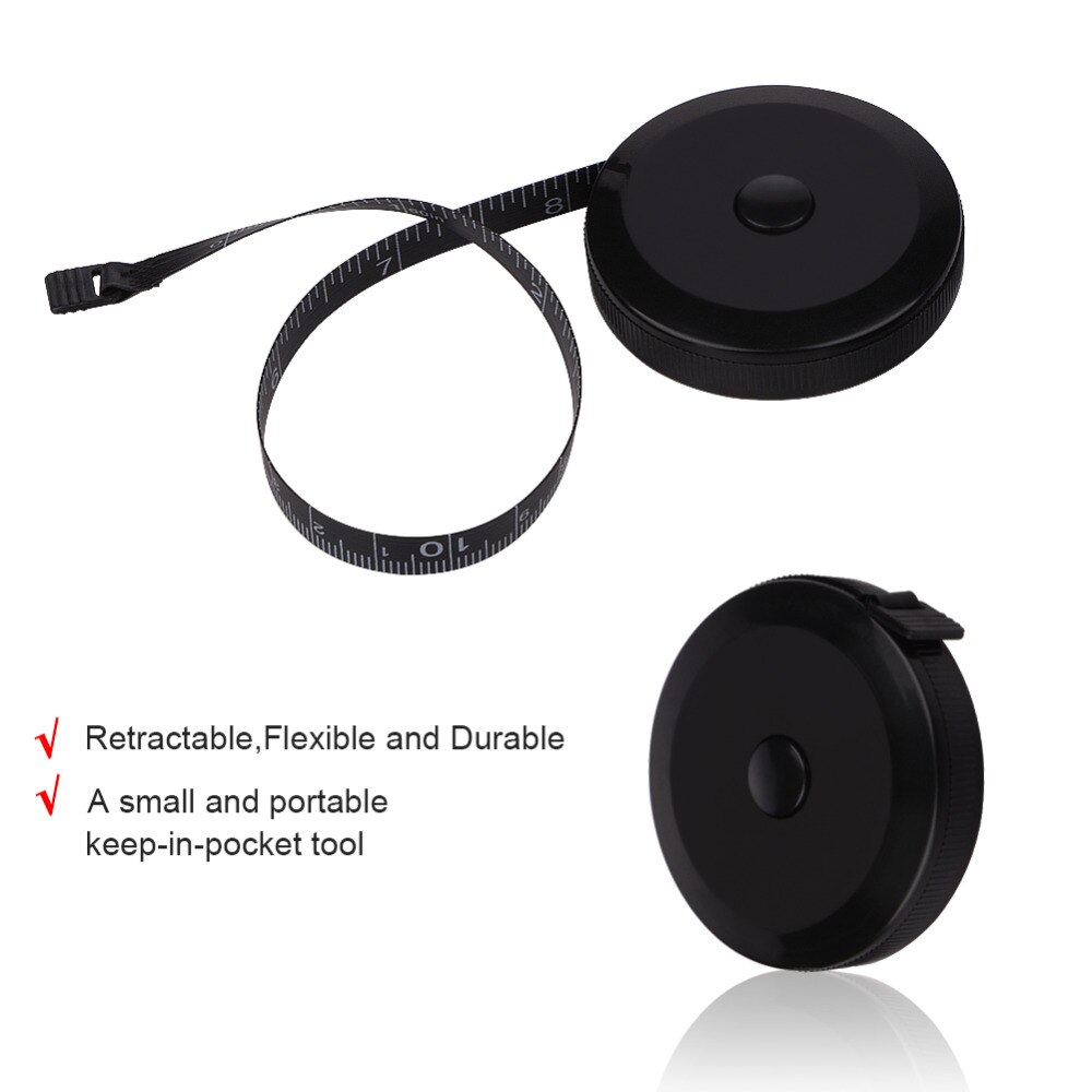 Retractable Measuring Tape for Cloth Body Measuring Tape and the Dual Sided Tape Measure for Sewing Tailor Fabric Measuring Tape